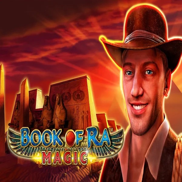 Book of Ra Magic logo by Greentube at Spinogrino Casino