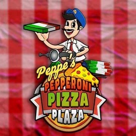 Peppe’s Pepperoni Pizza Plaza online game logo by Pragmatic Play on spinogrinoo.eu.com