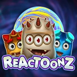 Reactoonz slot logo by Play'n GO at Spinogrino Casino